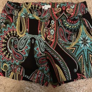 New York & Co 4" Paisley shorts